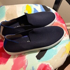 Navy Rothy slip on shoes